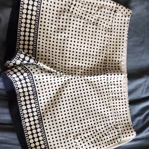 J. Crew Black and Cream Polka Dot Women's Shorts
